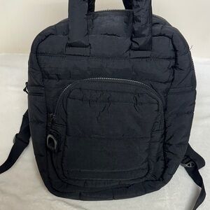 Men's Quilted Black Backpack unisex